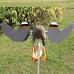 Plastic motorized duck hunting electronic decoy with wings
