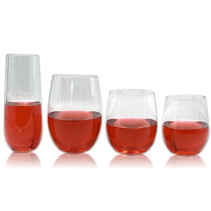 Plastic Stemless Champagne Wine Flutes Glasses