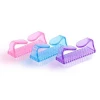 Plastic white color nail cleaning tool cute nail brush/acrylic nail cleaning polish brush