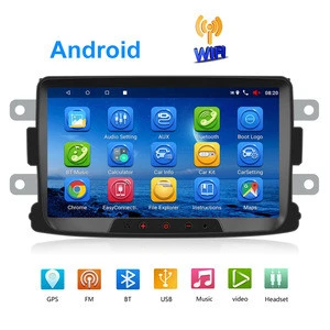 Podofo Android 8.1 Car Radio Autoradio 8&#39;&#39; HD Car Video GPS MP5 Mirror Link For Renault Dacia Sandero Duster Logan Dokker