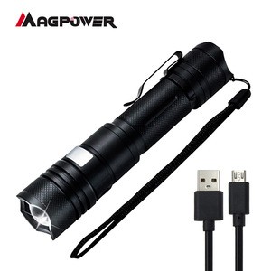 police led usb rechargeable torch flashlight. 18650 Zoomable Flashlight torch