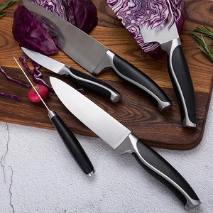 Popular china 4pcs 5Cr15 stainless steel forged bolster knife set