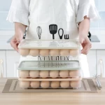 Popular Portable Egg Storage Tray Box Plastic Anti-Breaking 24 Grid Eggs Holder Kitchen Anti-collision Plastic Egg Box
