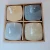 Import Porcelain ceramic stoneware tableware square reaction glazed soy sauce  dish packed in display box from China