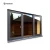 Powder Coated Frame Finishing Aluminum Clad Wood texture Window door With Blue Color Glass