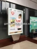 prefab LED advertising light box with bottom base in high quality stainless steel