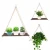 Import Premium Wood Swing Hanging Rope Wall Mounted Shelves Plant Flower Pot Rack indoor outdoor decoration simple design Shelves from China