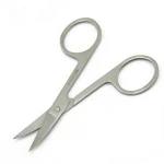 professional portable stainless steel beauty tool curved shape edge blades eyebrow scissors