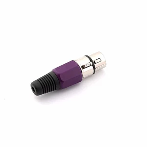 Purple Color Audio XLR FEMALE Plugs Connectors XLR-F Plug
