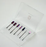 Purple Nail Drill Bit Manicure Set 7 pcs Carbide Nail Bits Nail File