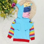Quality new fashion girls cartoon coat tops design children kids soft cotton outwear