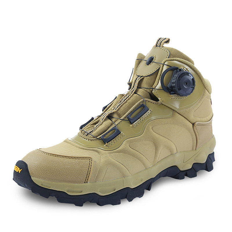 quick reaction automatic buckle outdoor waterproof men&#39;s hiking boot shoes