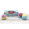 Rainbow bubble bath  natural  fizzy bath bomb organic for women  with gifts inside