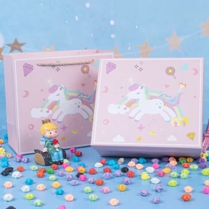 Rainbow Unicorn Gift Box Multi-size Eco-friendly Gift Box Holiday Birthday Gift Packaging Box