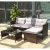 Import Rattan Garden Corner Sofa And Table Patio Funiture Chair Set Black Grey Brown from China