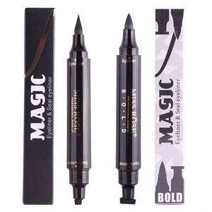 Ready To Ship  Miss Rose  Black color Double side stamp eyeliner