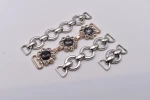 ready to ship New product metal decorations buckle chain parts for man shoe fancy shoe buckle