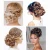 Import Real Curly Messy Bun Hair Piece chignon synthetic hair bun feels like real hair from China