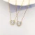 Import Real Diamond Pendant Heart Necklace Jewelry Necklace Women Clover Jewelry Wholesale China 18k Yellow Gold Chain Necklaces 2 Pcs from China