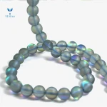 Recyclable Round Glass Loose Bead Crystal Glass Beads For DIY Jewelry Making
