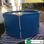 Reevoo aquaculture tank plastic fish farm portable pvc koi fish ponds