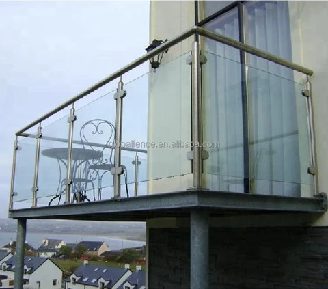 Buy Reilbu External Glass Railing For Balcony Stairs Aluminum Railing ...