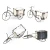 Import Retro distressed garden cart flower pot rack iron bicycle flower rack with basket from China