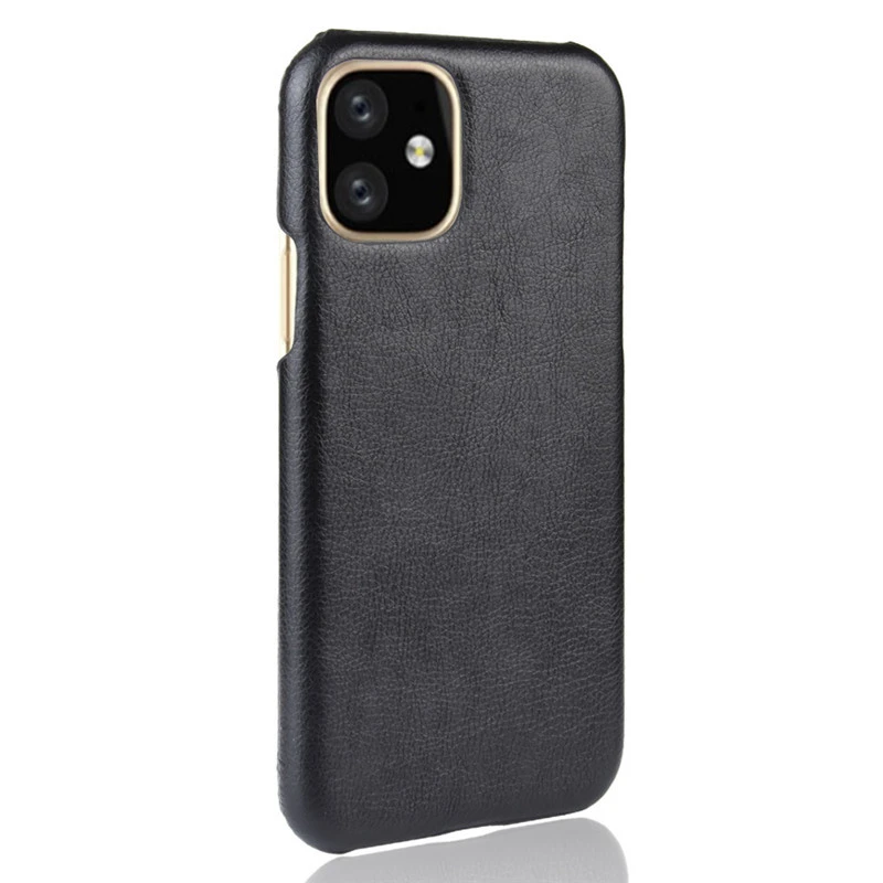 Retro Skin Texture Design Shockproof Leather Back Cover Protective Mobile Phone Accessories for iPhone 11 2020