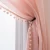 Import rod pocket voile curtain with pom pom from China