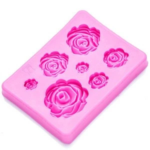 Roses Shaped fondant silicone rubber moulds for mastic confectionery accessories chocolate cake decoration tools