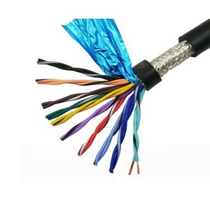 RVSP Copper Wire 20 core 0.75 1.0 1.5 PVC Braided Mesh Insulated Signal Cable Sheath Control Cable Shielded Twisted Pair Cable