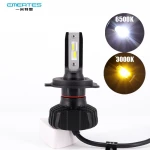 S1PLUS-H4 Wholesale price aluminum material dual color 12v white amber h8 h11 led car fog lamp