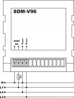 Samwha-dsp Slim Compact 96*96 Digital Single Phase AC Voltmeter(TRUE RMS)