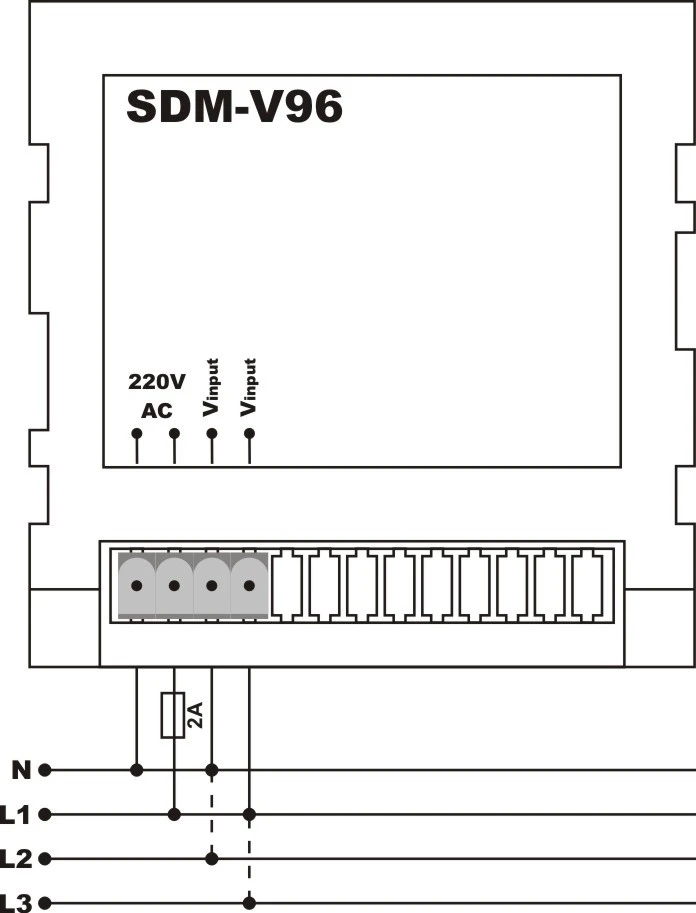 Samwha-dsp Slim Compact 96*96 Digital Single Phase AC Voltmeter(TRUE RMS)
