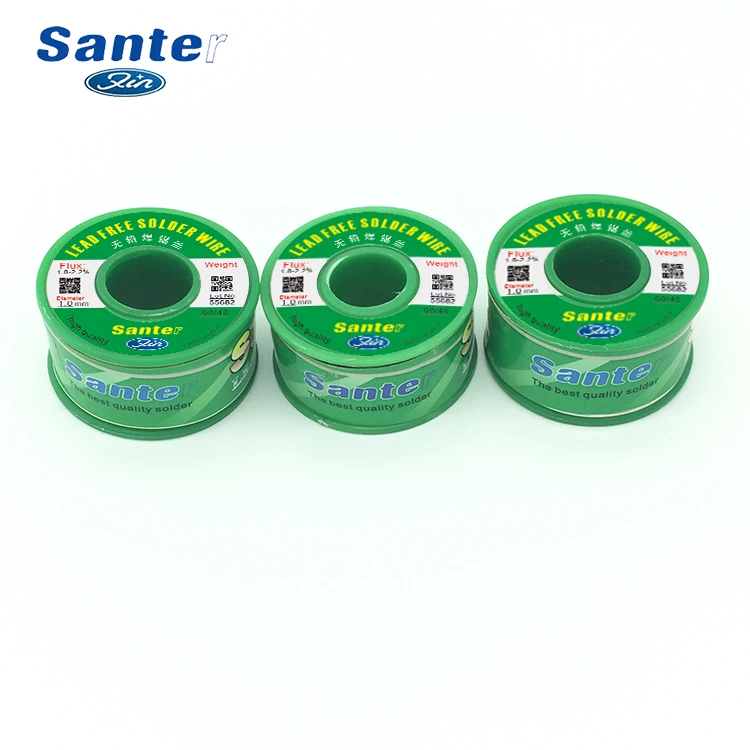 Santer solder wire 1.0mm 50g Lead free Unleaded  tin soldering wire flux cored welding wire  Sn99.3/Cu0.7 G.W N.W