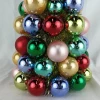 Senmasine 40cm Xmas Holiday Party Decor Blue Green Red Pink Mixed Tinsel Pearl Gold Plastic Baubles Christmas Ball Cone Tree