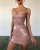 Import Sexy Pink Pu Leather Bodycon Dress 2021 Summer Women Sleeveless Low Cut Back Zipper Elastic Mini Dress Party Club Dress Bandage from China