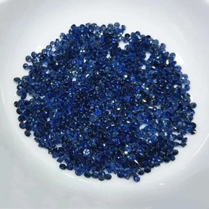 SGARIT gemstone jewelry  factory wholesale round faceted cutting blue Sapphire loose gemstone for gold jewelry making