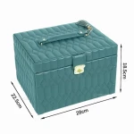 Shero Luxury Jewelry Travel Leather Case Locking Jewelry Display Case Boxes Large Portable Jewelry Box Organizer