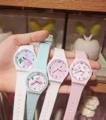 Silicone Candy Jelly Color Student Wristwatches Girls Clock Flamingo Watches Children Wristwatch Kids Quartz Watch