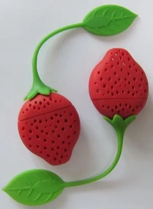 silicone Tea Infuser Leaf Strainer Handle with Steel Ball Silicone eaf Lid