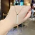 Import Simple Design Titanium Steel Chain White Shell Long Bar Necklace Gold Plated Stainless Steel Bar Pendant Choker Necklace from China