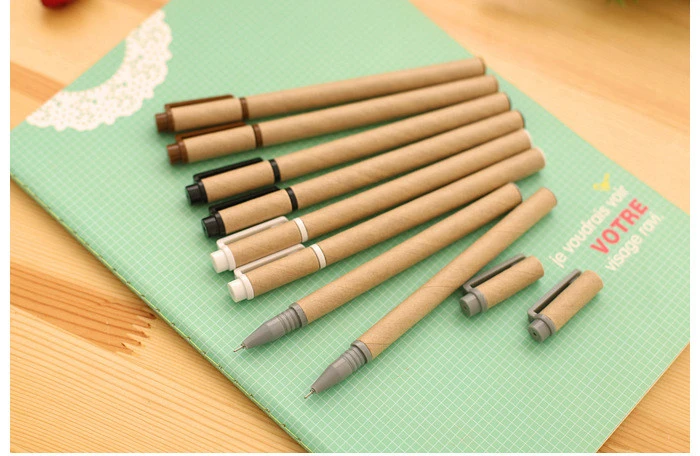 Simple Solid Color Pen Holder Gel Pen Creative Advertising Pen Student Stationery