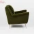 Import Simple Style Light Luxury Single Sofa Chair Green Fabric Covers Leisure Chair Hotel Restaurant Used Arm Chairs from China