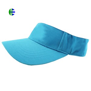 Sky Blue Topless Sun Hat Blank Visor Hats For Women