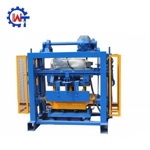 Small home production machinery QT40-2 manual cement hollow block making machine