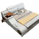 Smart Bed Furniture Supplier in Foshan Direct Sale Tatami Massage Leather Bed