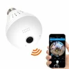 Smart home security P2P network ip wireless wifi 360 degree fisheye spy camera light bulb
