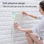 Sofa Background Wall 3d Brick Wall Stickers Self-adhesive Panel Decal Pe Wallpaper - Peel 3d Brick Wall Stickers Self-adhesi