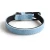 Import solid color PU leather pet dog collar with gold metal buckle from China
